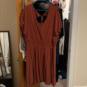 Torrid Terracotta Backless Dress